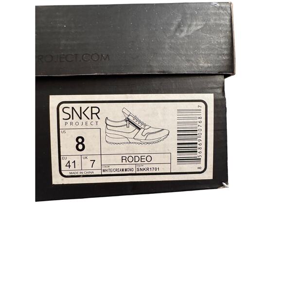 SNKR Project Men's Rodeo Shoe Size 8 SNKR1701 White/Cream w/Box - Picture 2 of 7